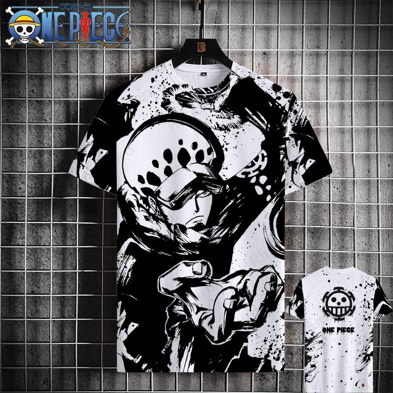 One Piece Men's T-shirt Casual Short Sleeve T-shirt Anime Character Printed Fashion Street Wear