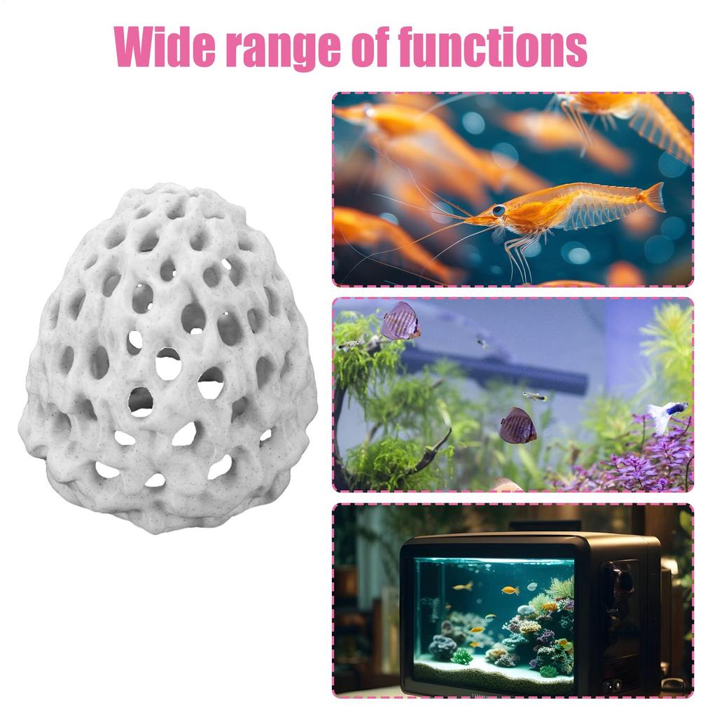 Simulated Porous Coral Stone Aquarium Hides Shelter House Small Fish Tank Decoration Aquaculture Shrimp Cave Pet Supplies