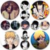 Anime Chainsaw Man Button Pins Character Makima Denji Cartoon Brooches Round Badge Backpacks Accessory Decor Fans Collect Gifts