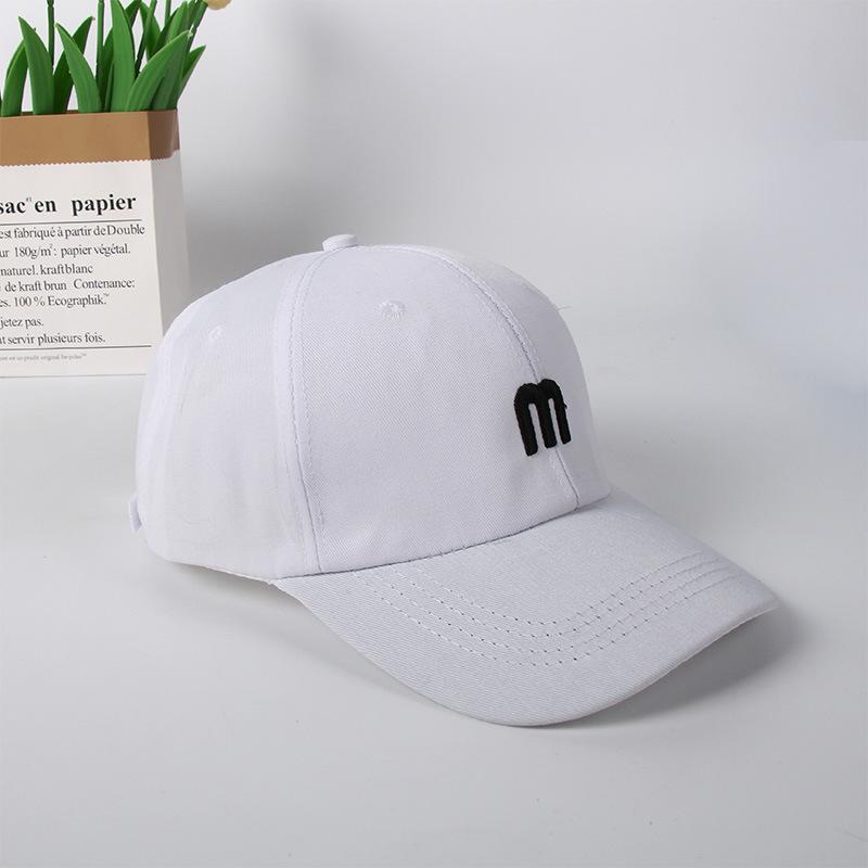 Hat Baseball Cap Women's Spring and Autumn Versatile Fashion Cap Letter M Embroidery Casual Sports Sunshade Sunscreen Hat