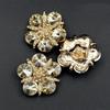 1pcs High-grade Rhinestone Metal Buttons for Needlework Fur Collar Sewing Metal Embellishment Buckle