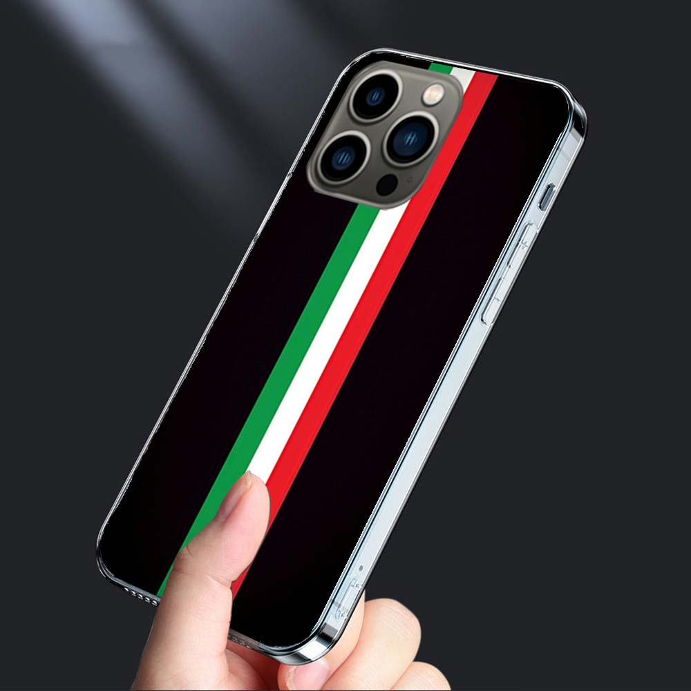 Italy Flag Phone Case For Iphone 16E 15 Pro 14 Plus 17E 16 17 Pro Max Air 11 12 13 Mini Shockproof Capa Cute Cover TPU Clear