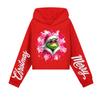 Kids' Casual Fashion Christmas Printed Long Sleeve Hooded Sweatshirt (No Drawstring)