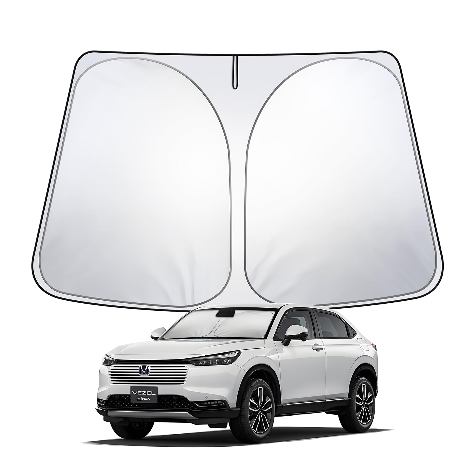 

LANGBEAN Honda Vezel Improved Front Window UV Foldable Vezel Interior Easy Storage Pouch Included RV-specific Sunshade, Design, Protection, Sunshade,