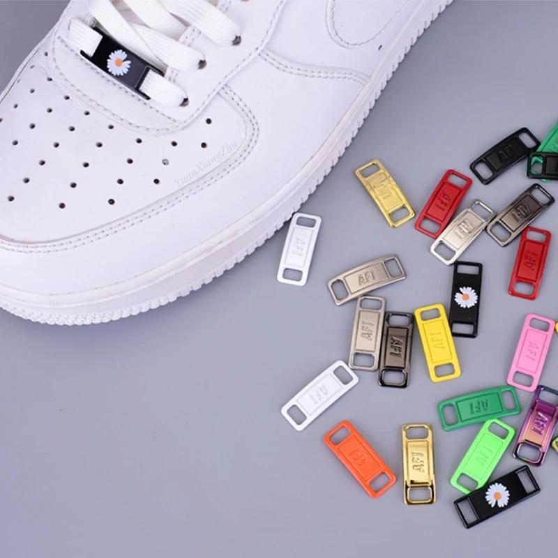 2pcs/pair Metal Shoelace Buckle for AF1 Sneakers DIY Lace Lock Accessories Shoelaces Buckle Kit for Customizable Sneaker Laces