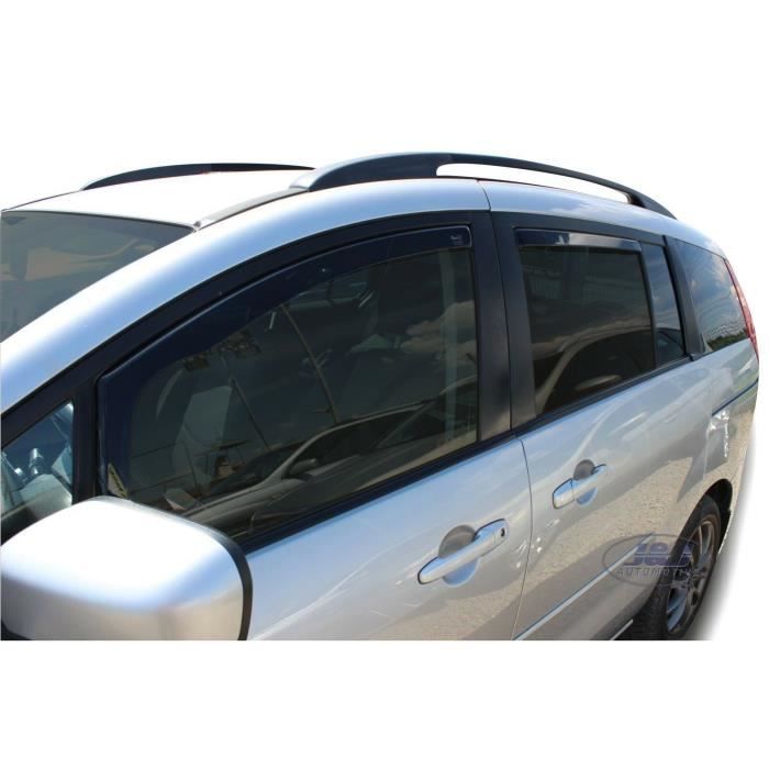 Déflecteurs d'air - J&J AUTOMOTIVE - Mazda 5 5P - Fumé - Acrylique renforcé - Installation facile