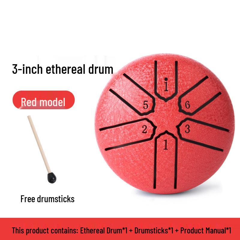 Ethereal Children's Mini Steel Tongue Drum - 3-inch & 4-inch, 8 Tones, Beginner Friendly
