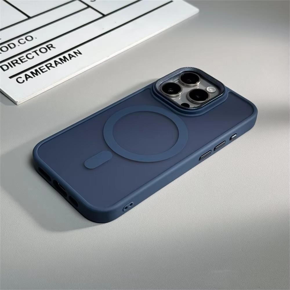 Luxury Spiricle Camera Protection Case for iPhone 15 16 Pro Max 16 Magsafe Cases for iPhone 14 12 11 13 17 Pro Max Matte Cover