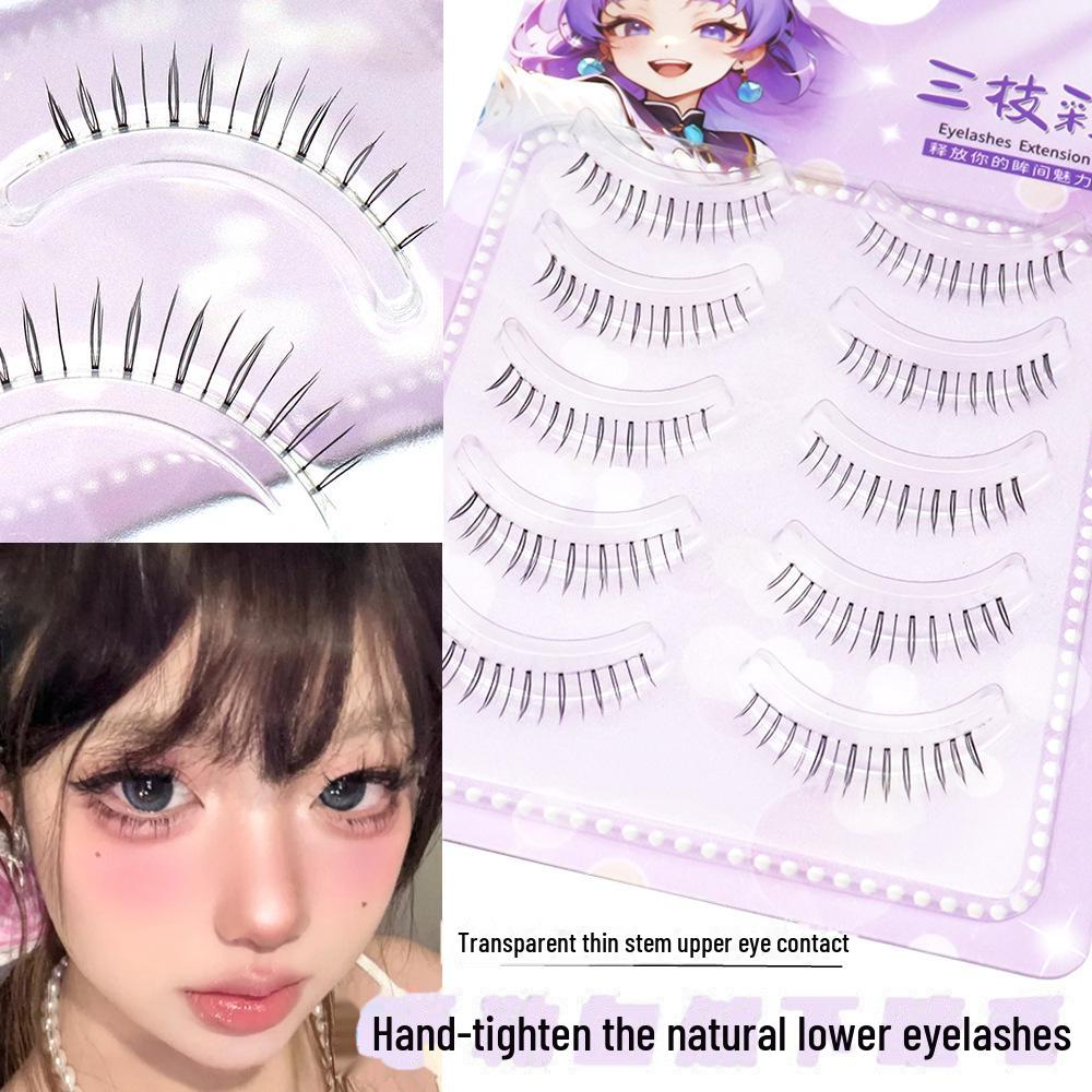 

E19 Прозрачные накладные ресницы U-образной формы — тонкий стержень, фотогеничные, легко подстригаемые для новичков