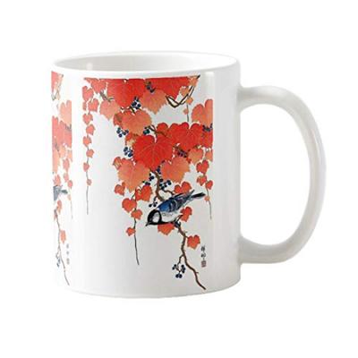 Caneca Ohara Tree e Foto Caneca "Paulownia Chickadee" de Koson (Série Ukiyo-e) (B)