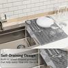 Silicone Dish Drying Mat With Drain Lip 15.6'' X 12.9'' Silicone Dish Drying Mat For Kitchen Counter, Sink Drying Mat