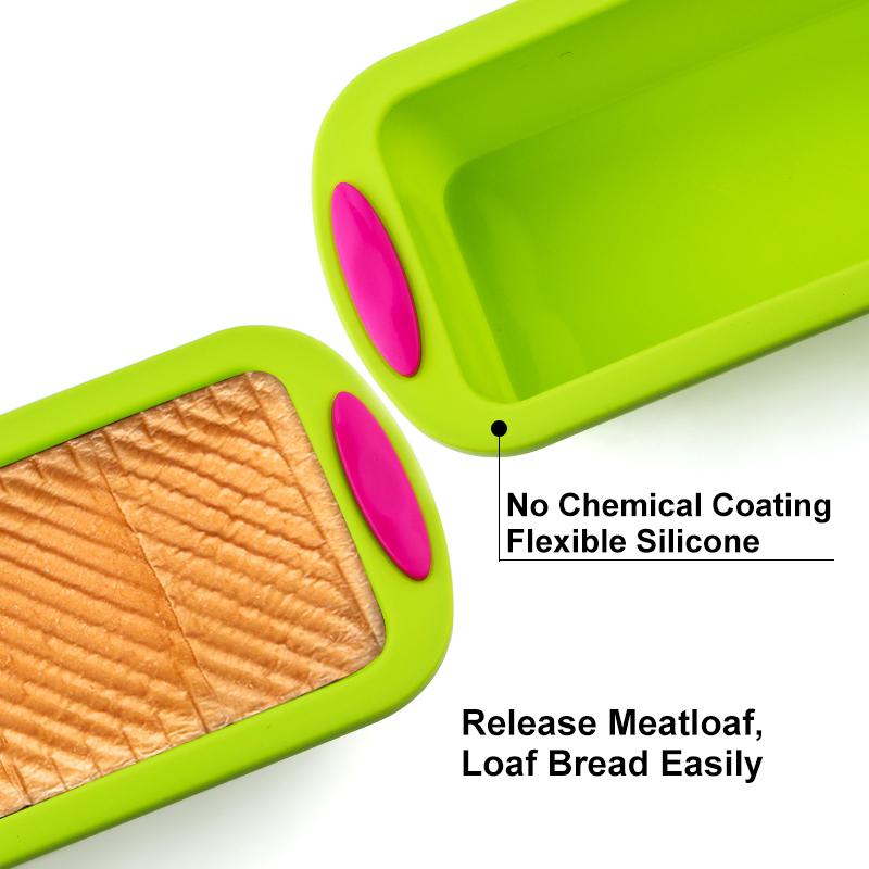 Rectangular Silicone Baking Cake Pan Cookie Sheet Molds Tray, Heat Resistant Nonstick Baking Tools for Muffin Loaf Bread Pizza