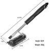Three-Headed Stainless Steel BBQ Cleaning Brush Tool