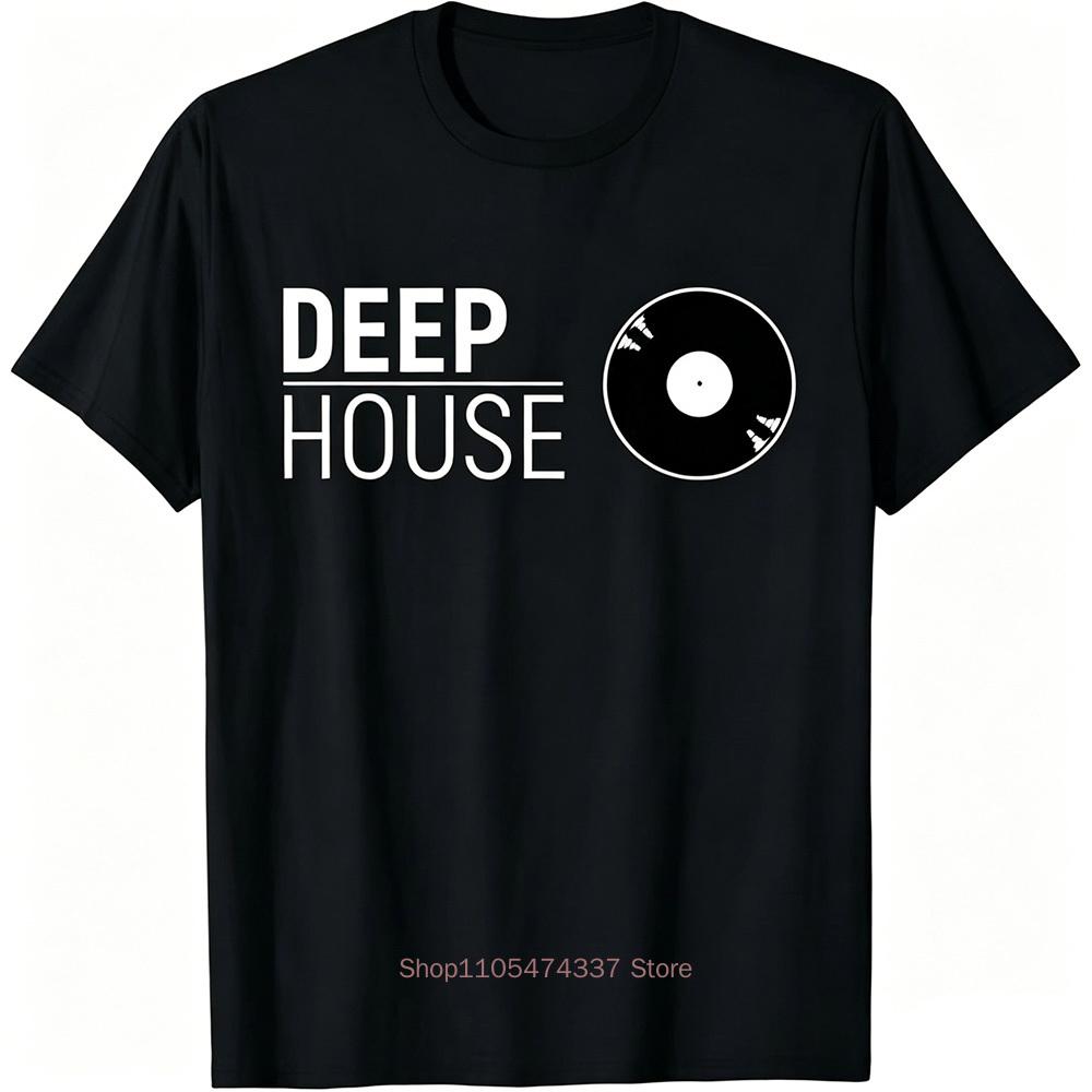 Deep House Musik Kunst Minimalistisches Design Für Dj Raver Edm T-Shirt Individuell Bedruckte Grafik-T-Shirts Vintage T-Shirt Camisas