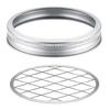 Metal Mason Jar Flower Lid Insert Wide Mouth Canning Jar Lid with Straw Hole Grid Organizer for Flowers Pens Toothbrushes