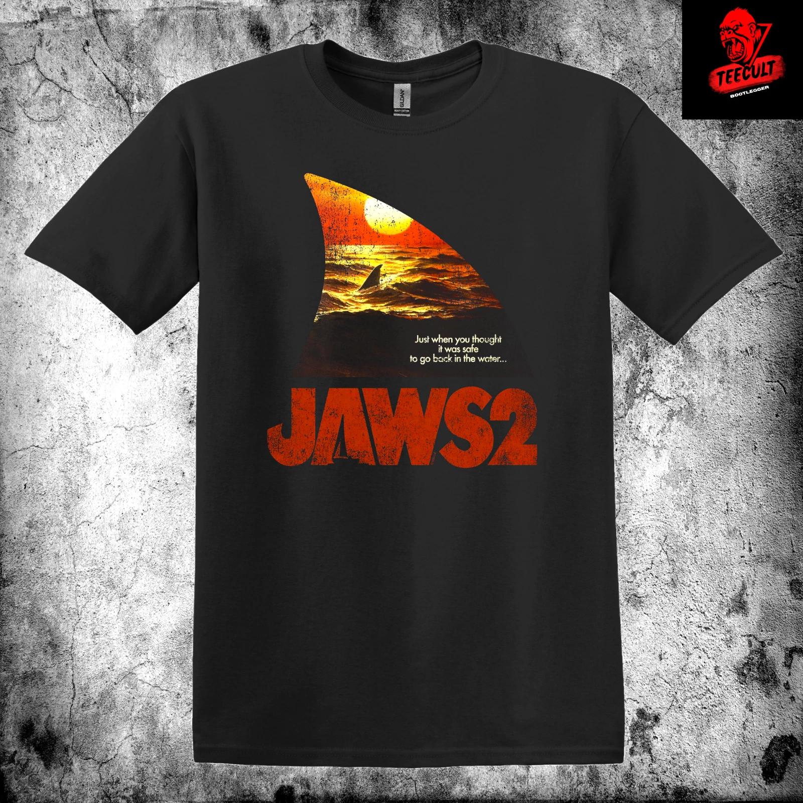 Men s and Women s T-shirts Steven Spielberg s Jaws 2 (1978) Cult Retro Movie Unisex Cotton XL