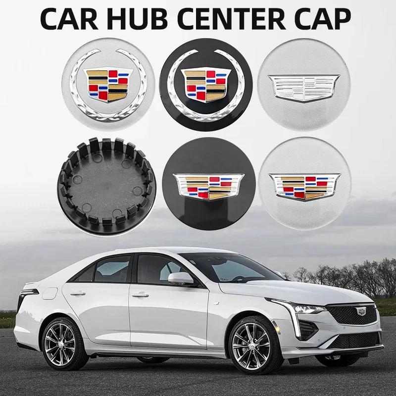 4 Pieces 67mm Car Wheel Center Hub Cap Rim Cover for Cadillac CT5 STS XLR CT4 GT4 SLS SLR XT6 Escalade XT4 XT5 SRX XTS ELR BLS