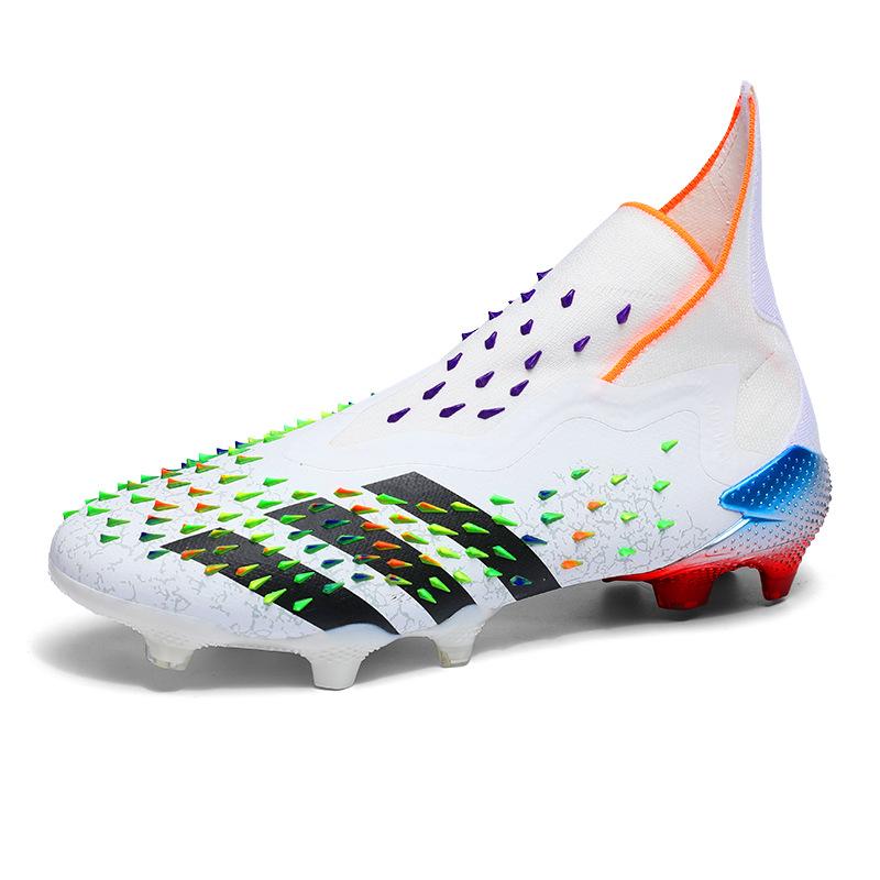 High-Top Football Shoes Fg Nails Artificial Turf Boys And Girls Teenagers Students Competition Training Sports Shoes