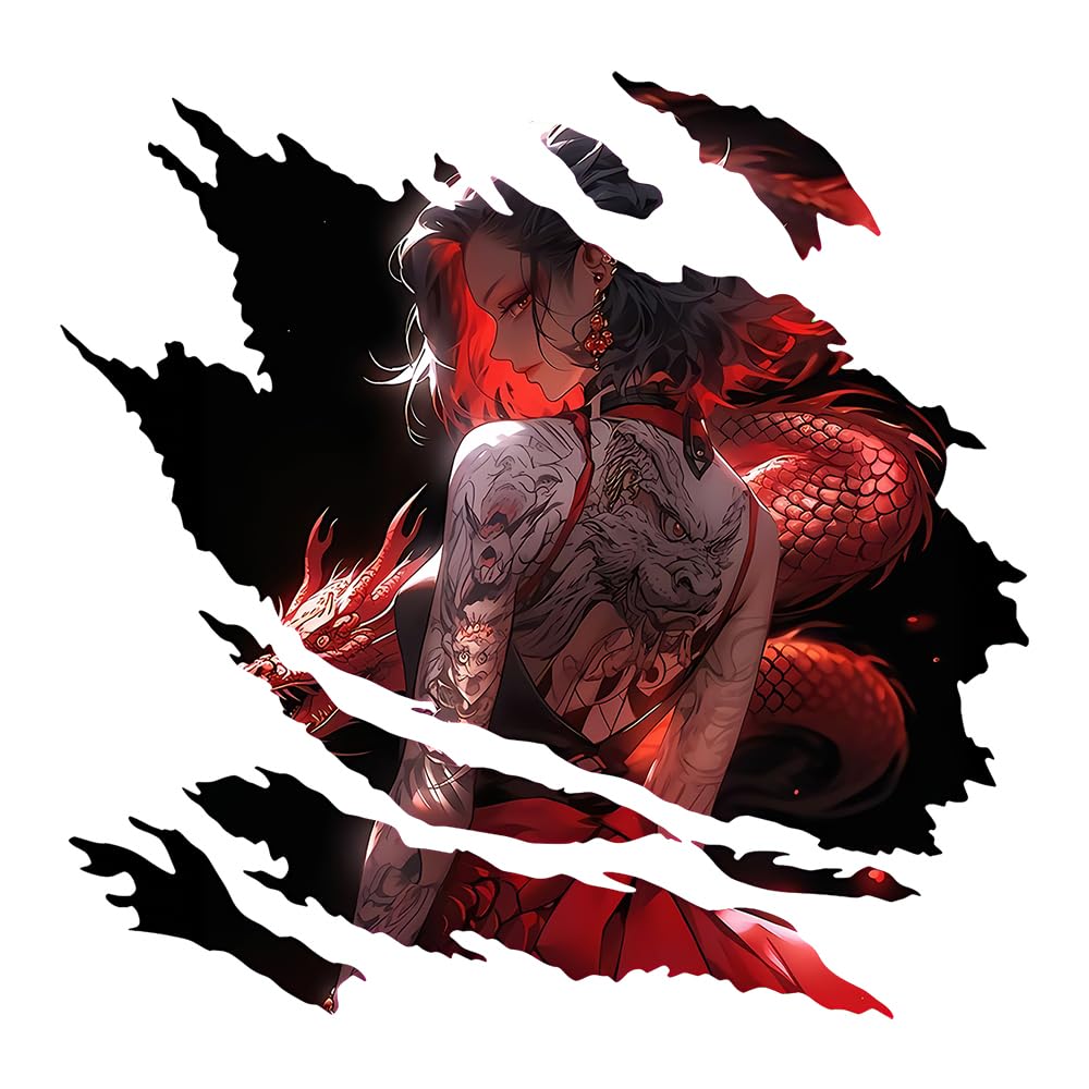 

EARLFAMILY 13cm Japanese Geisha Teardrop Car Sticker Auto Body Laptop Wall Motorcycle Helmet Sticker (B)