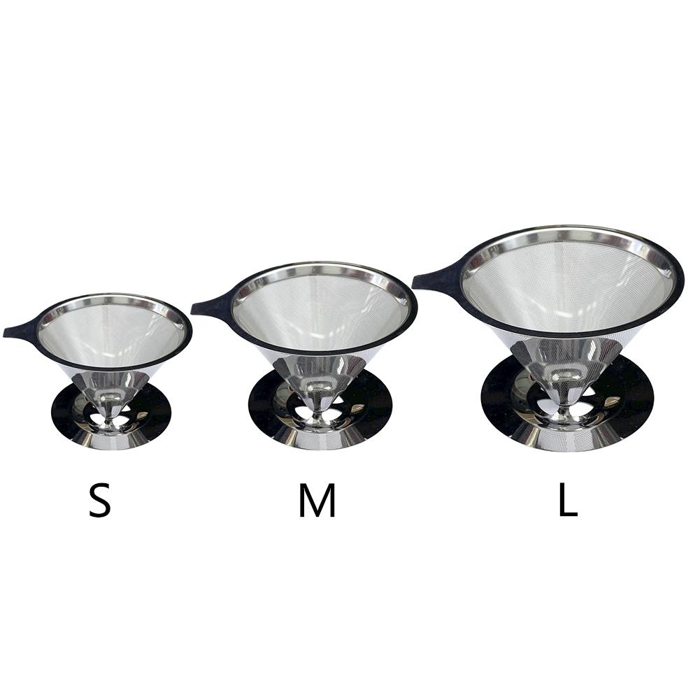 Kaffeefilterhalter 304 Edelstahl Wiederverwendbar Doppellagig Pour Over Kaffeefilter Tropfer Netz Espresso Teefilter Korb Werkzeuge