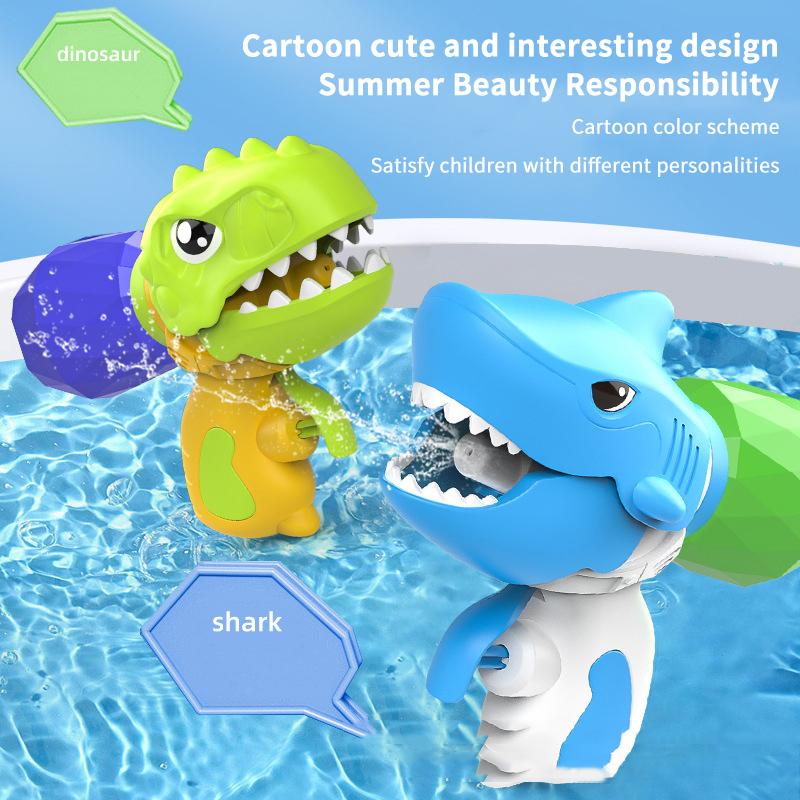 Cartoon Sharks Peas Water Spray Toy Kids Swimming Pool Sand Beach Toys Baby Bath Playing Spray Water Amusement Toy Gifts
