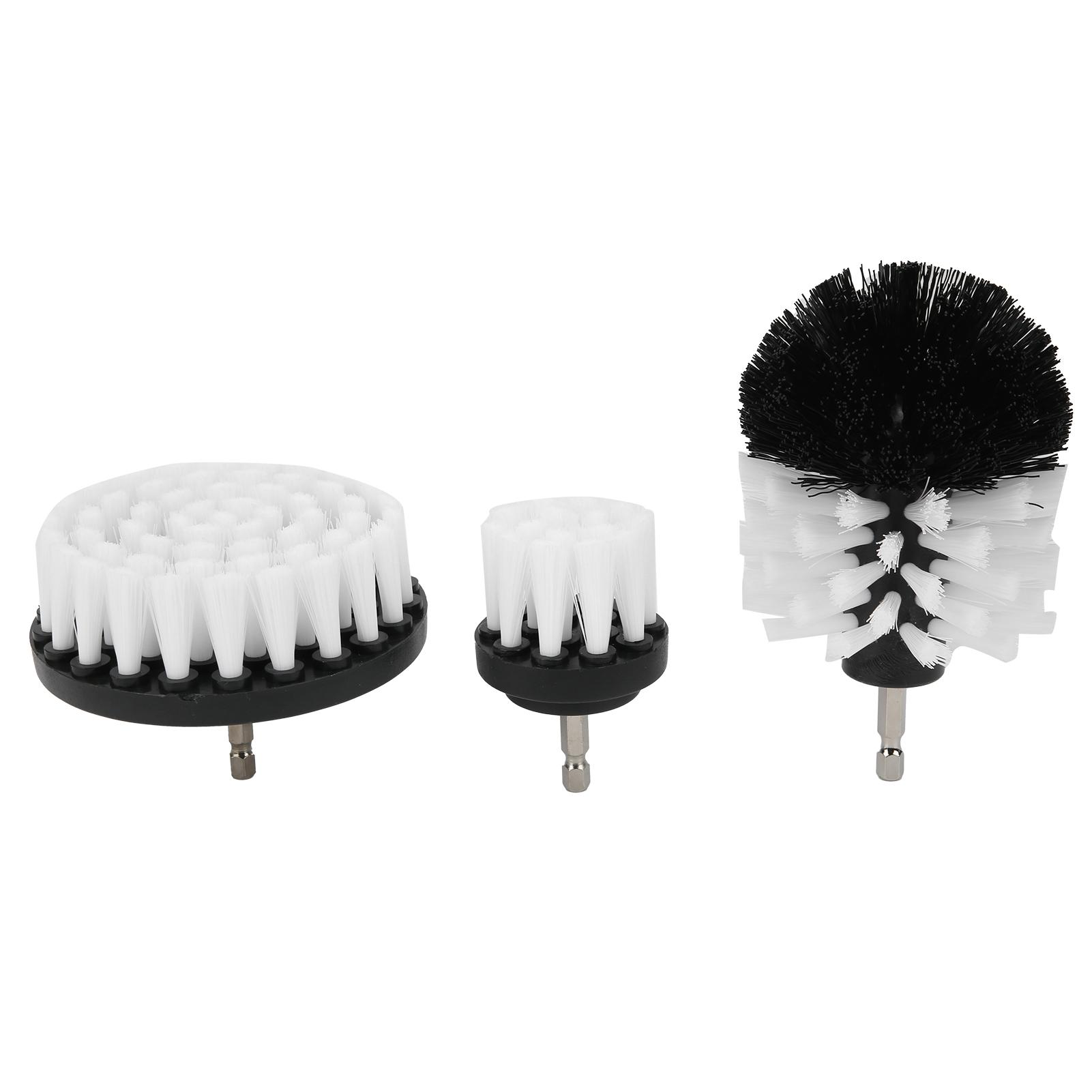 

3Pcs Drill Brush Set Power Scrubber Cleaning Accessories Nylon for Bathtub Tile Toilet