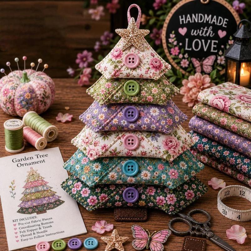 Diy Quilted Christmas Tree Kit Complete Kit With All Essential Materials Cozy Living Room Tabletop Decor Hand-Made For Friends