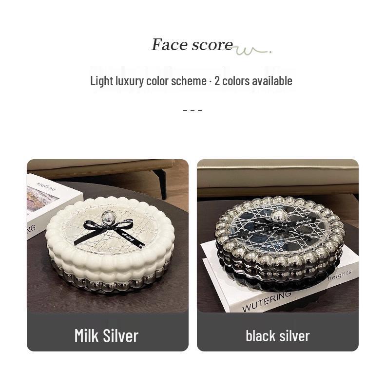 Ceramic Fruit and Candy Bowl for Living Room Table - New Year Snacks Display & Storage Box