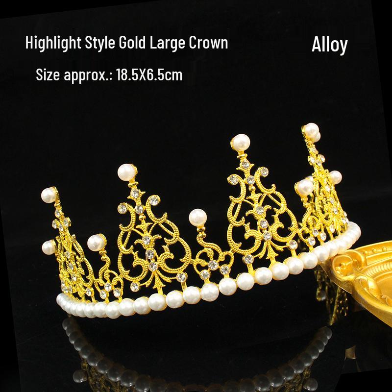 Queen Crown Cake Topper for Adults & Children - Gypsophila Pearl Birthday Decoration