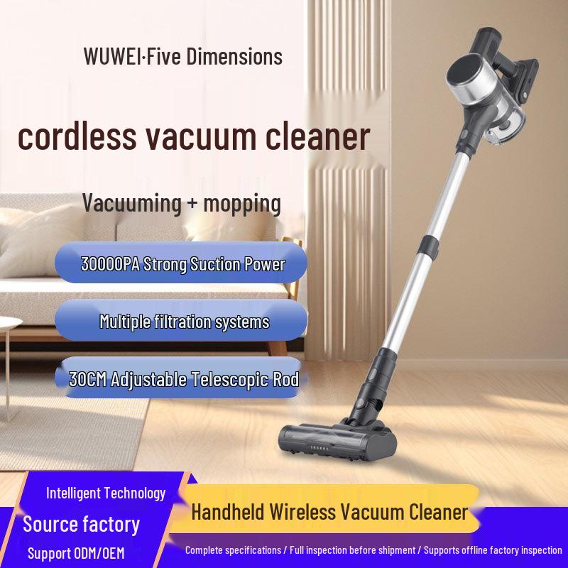 

Wireless Vacuum Cleaner: Portable, High Suction & Long Battery Life with Integrated Vacuuming & Mopping Accessory: Mop Head