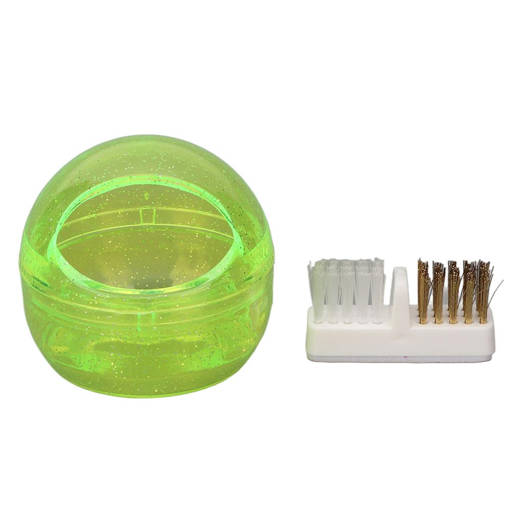 Nagelreinigungsbürstenbox Professionelle Tragbare Maniküre Polierbürstenbox für Nagelkunst Schönheitssalon Gelb