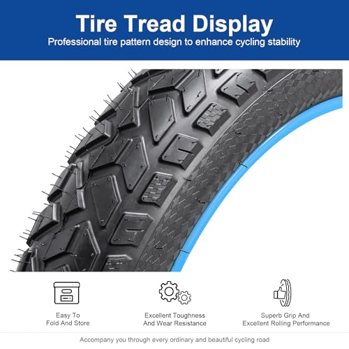 FengCan 20x4.0 Tire, 20x4.0 102-406, Electric Bicycle Tire, Compatible with 20-inch Mountain Bikes and Fat Bikes, 4.0-inch Section Width (BQ027)