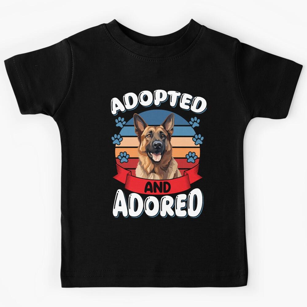 German Shepherd Dog Owner Adopted And Adored Kids T-Shirt 100