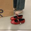 French flat-bottomed retro round head with Mary Jane small leather shoes women's shoes versatile commuter patent leather single shoes women's shoes