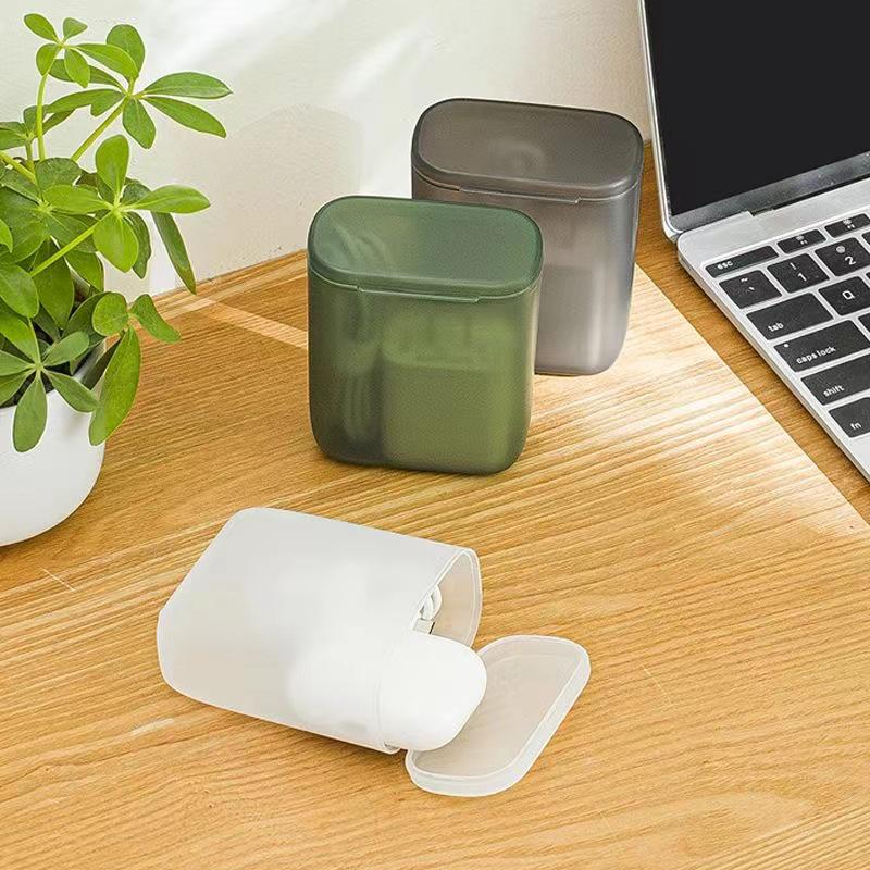 Desktop Cable Organizer with Lid – Cord, Charger, and Power Cable Storage Box