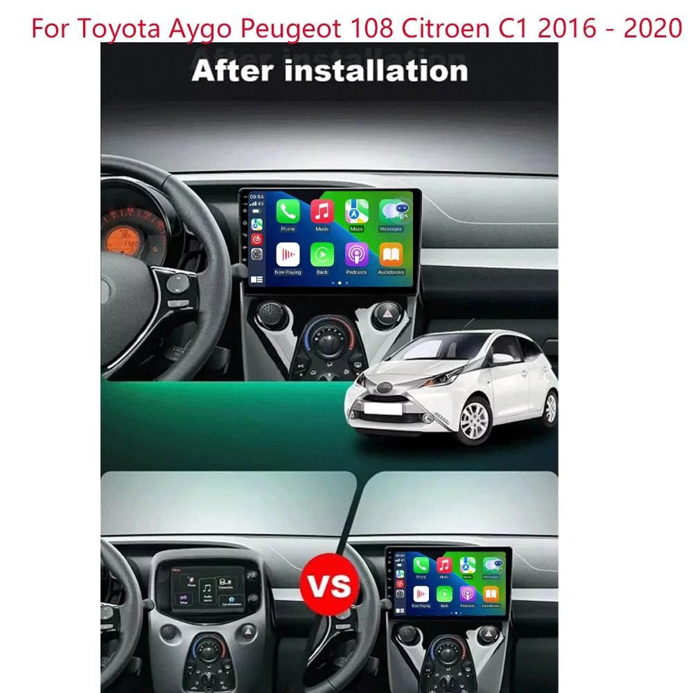 Android 14 Car Radio For Peugeot 108 For Toyota Aygo B40 2014-2021 Multimedia Video Player Navigation Stereo GPS 2din 2 Din DSP