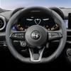 Suitable for Alfa Romeo Breathable Leather Steering Wheel Cover Quick-Release Non-Slip Durable Black