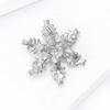 Fashion Rhinestone Winter Snowflake Brooches For Women Unisex Christmas Pin Casual Party Accessories Friends New Year Gifts