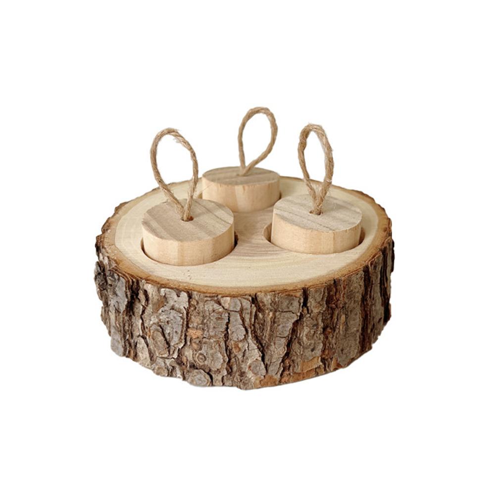 

Wooden Round Shaped Parrot Chewing Toy Educational Supplies for Small Pet Birds Parrot Hamster Rabbit Chewing Toys Foraging Toys естественный