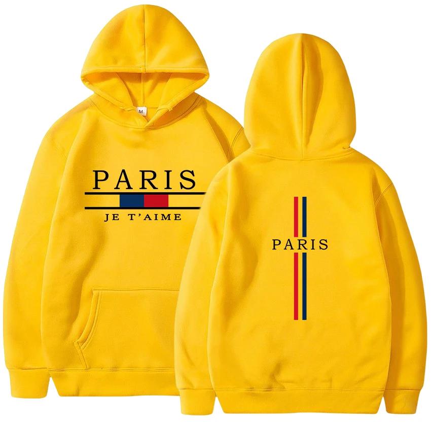 Paris Urban Printed Womens Mens Hoodies Casual Sweatshirt Jogging Streetwear Mens Clothing Daily Tracksuit Gym Sports Pullover