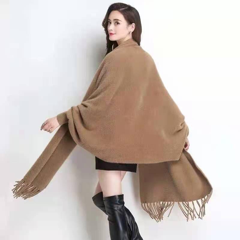 10 цветов зимняя теплая длинная вязаная искусственная норка бархатная толстая — фото 6