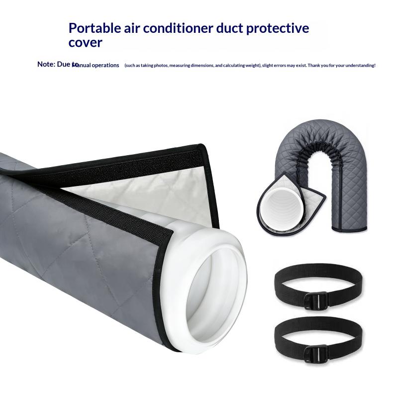 Copertura Tubo Aria Condizionata con 2 Cinghie a Fibbia 53*148CM Regolabile Portatile Isolamento Termico per Condizionatore d'Aria Domestico