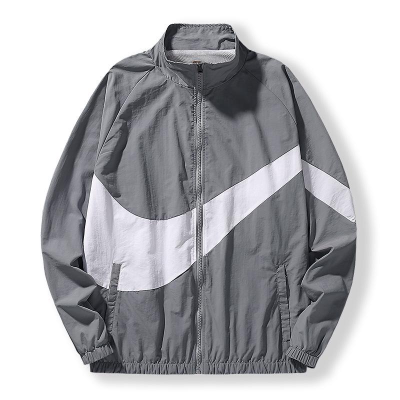 Pánská větrovka s barevnými bloky 2024 - Jarní/letní ležérní sportovní bunda pro teenagery a studenty