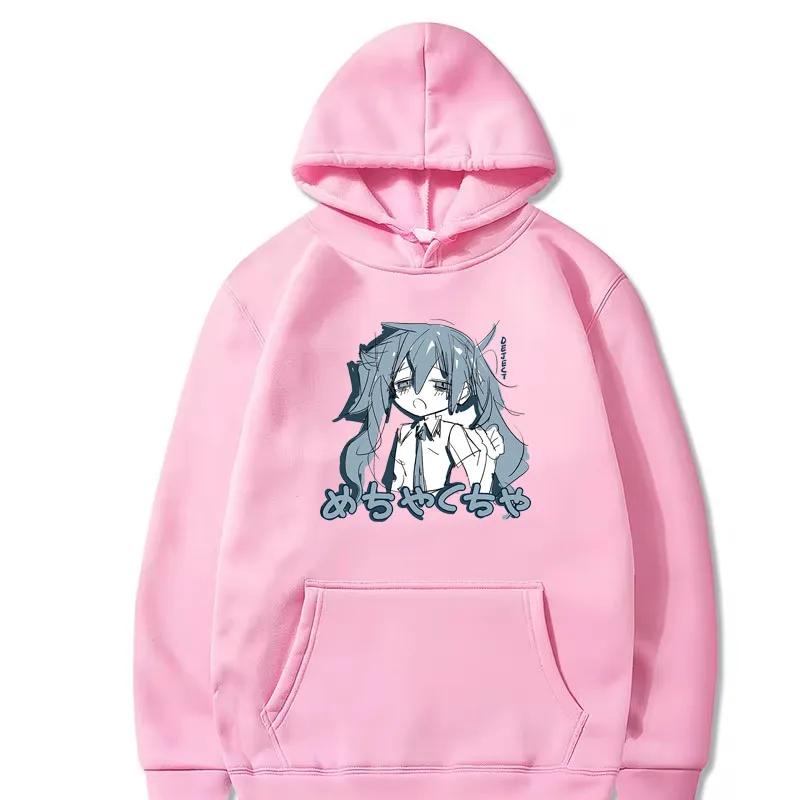 Japonské Anime Dámská Mikina Bavlna Volná Streetwear Ležérní Trička Dlouhý Rukáv Hip-hop Top Dámské Oblečení