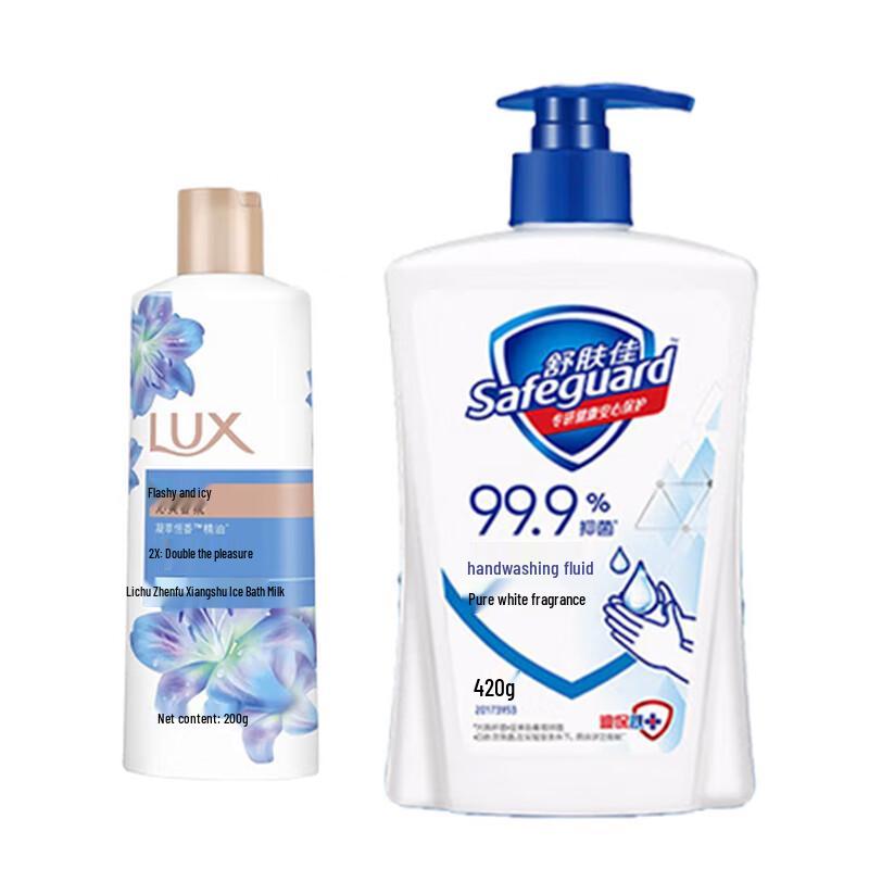 

Набор: Гель для душа Lux и Мыло для рук Safeguard