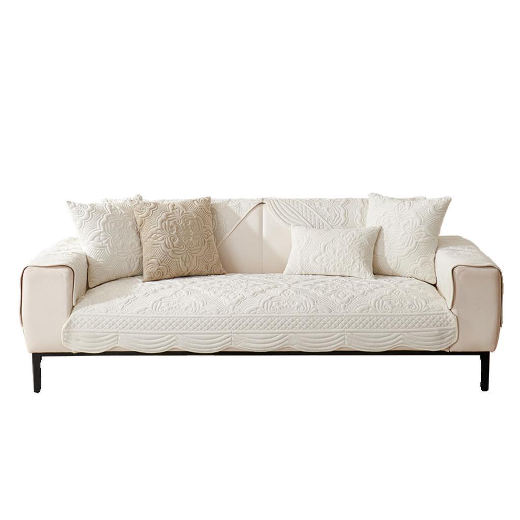 Light Luxury  Autumn And Winter Plush Anti-Skid Sofa Cushion Simple New Milk Plush Sofa Towel Cover Warm Seat Cushion