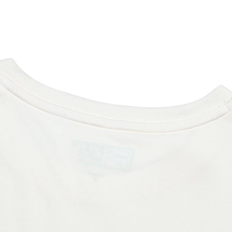 FILA Heritage Series Garden Logo Pattern Printed Knit Short Sleeve T-Shirt Women Tops Light-Beige F11W518102F-IV