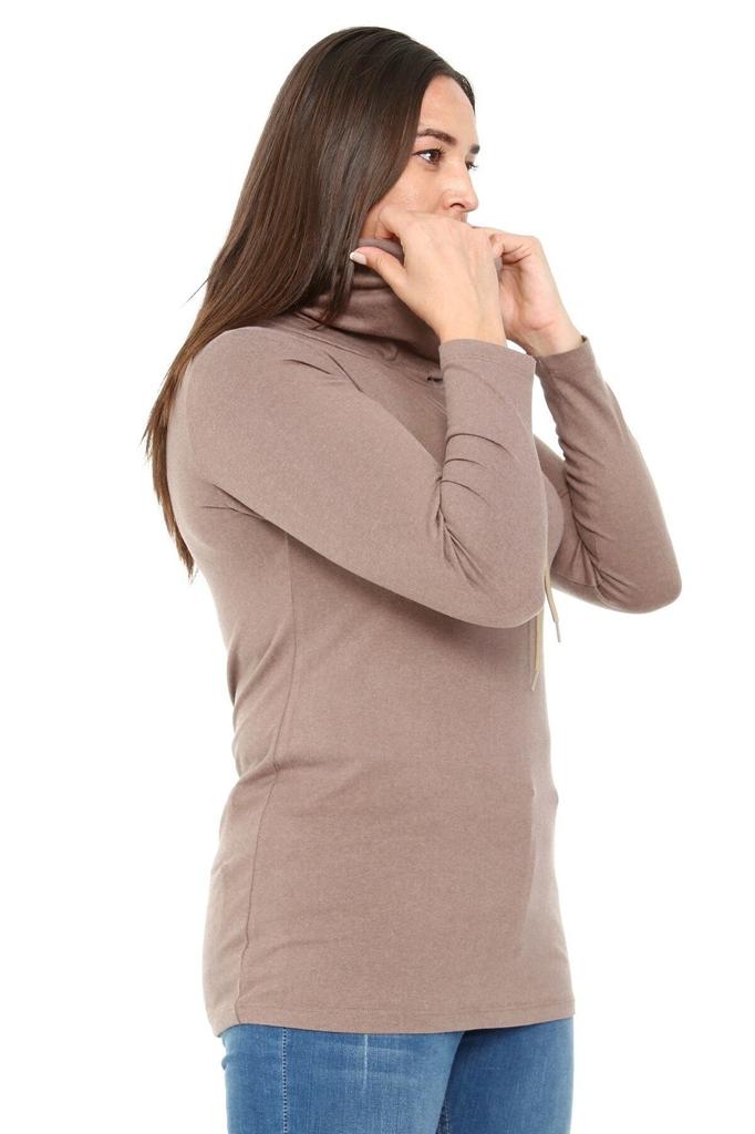 Bluză Mărime Mare pentru Femei Mărime Plus Guler cu Șnur Guler cu Nasturi Detaliată Lână Viscoză Nurcă