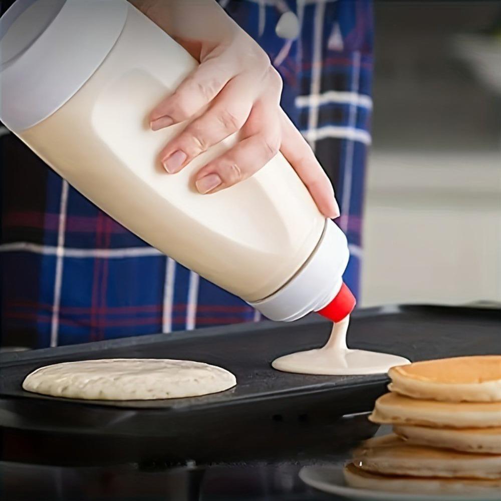

Портативный диспенсер для вафель DIY Распределитель крема Прочный Бутылка для смешивания теста Ресторан белый