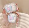 Oil painting wind green pink butterfly apple airpodspro1 wireless bluetooth headset case 1/1/1 generation headset cover pendant